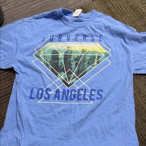 Gildan Light Blue Los Angeles Graphic Tee
